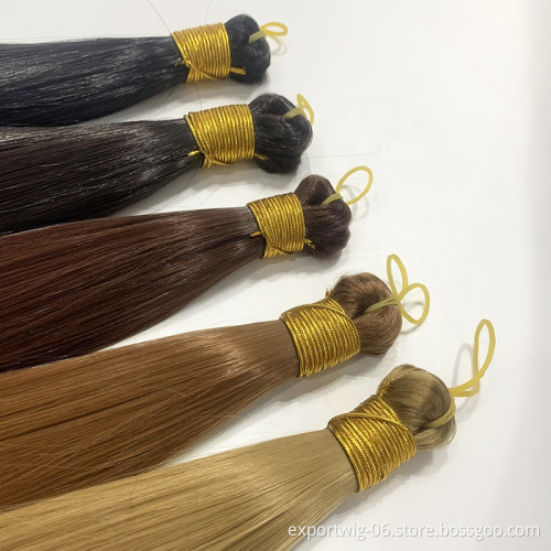 Long Straight Synthetic Bulk Hair Extensions 22Inch Bone Straight Braiding Hair Extensions silky Braiding Hair pre stretched